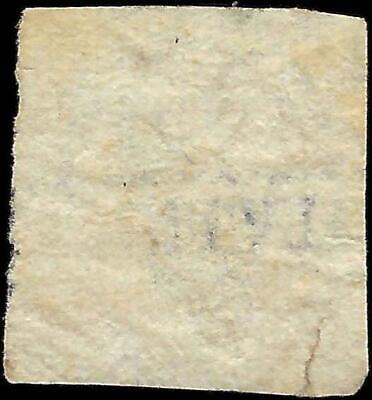 VEGAS - 1858 Naples Italy 2g Stamp - Scott 3 - Used - Small Tear Bottom Edge