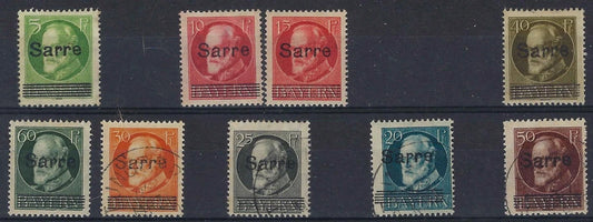 1920 Saar Sc# 21-32 Short Set as Shown - Mint & Canceled Mix!