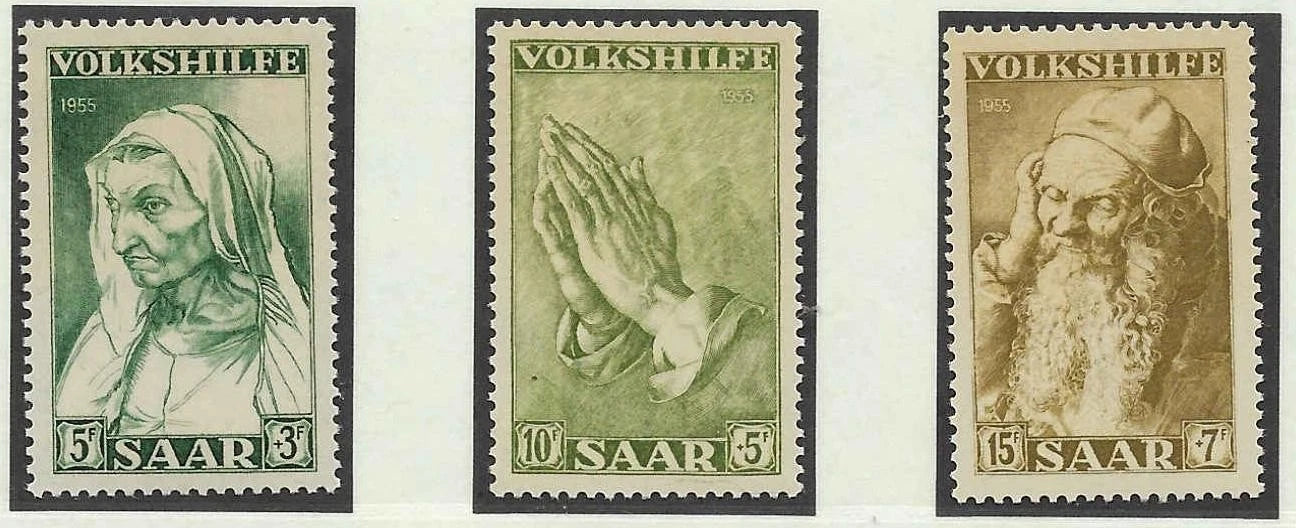 1955 Saar - Scott B105-B107 - MNH, Undisturbed OG - Choice!