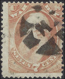 c1873 - Scott O87 Department of War Official Stamp 7c - Fancy Cancel - Solid