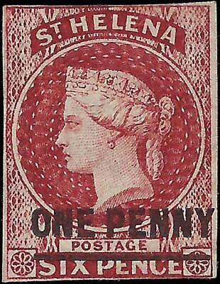 VEGAS - 1863 St Helena - Scott 8 - MH, OG - 17mm Bar - 4 Margins!