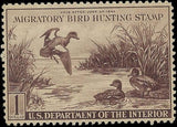 c1942 - Sc# RW9 Hunting Permit Duck Stamp - Mint - No Gum Nice Centering - Solid