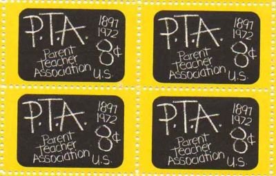 1972 PTA Blackboard Block of 4 8c Postage Stamps - Scott1463 - MNH,OG