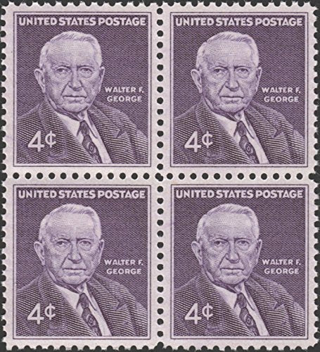 1960 Walter F. George Democrat Senator Block of 4 4c Stamps - Scott 1170 - MNH,OG
