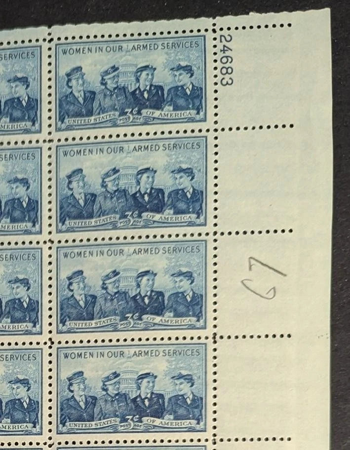 1952 USA Women 3c Sheet -Scott 1013 -MNH, Undisturbed OG - See photos