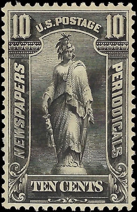 c1895 - Scott PR117 Newspaper Periodical Stamp 10c - MH - Sm Thin - Centering!