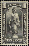 c1895 - Scott PR117 Newspaper Periodical Stamp 10c - MH - Sm Thin - Centering!
