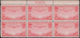 c1937 - #C22 50c China Clipper Plate # Block of 6 - MNH, Undist OG -Centering!