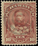 c1884 - Hawaii Scott 44 10c Postage Stamp - Used - Light Cancel