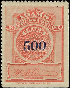VEGAS - Adams Express Company Parcel Delivery Stamp - Not in Scott Catalog