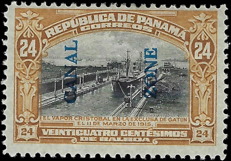 1917 USA Possession Canal Zone -Scott 51 - MH, OG - No Thins