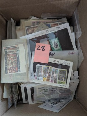 Box of Misc Africa Stamps in Glassines Unopened From Estate! -104 Photos