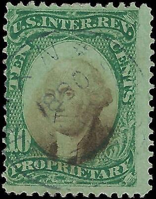 VEGAS - 1871-74 Revenue - Scott RB7b - 1880 Cancel (Postal?) - Tiny Tear Left Side