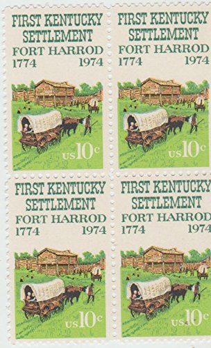 1974 Kentucky Settlement Block of 4 10 Stamps, Scott1542, MNH, OG