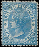 c1872 - British Honduras 1c - Scott # 4, Used - Very Light Cancel