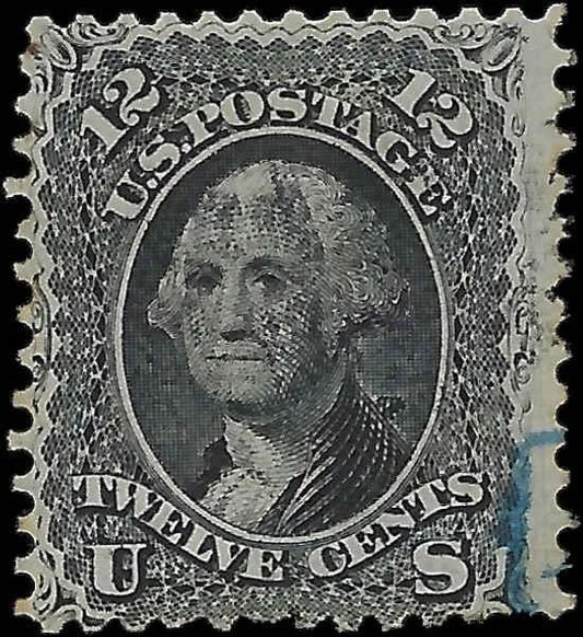 1861 USA - Scott 69 - 12c - Very Solid - Fresh Color - Light (Blue) Cancel