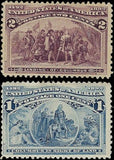 c1893 - Scott 230, 231 1c & 2c Columbian Stamps MH, OG - Both Nice!