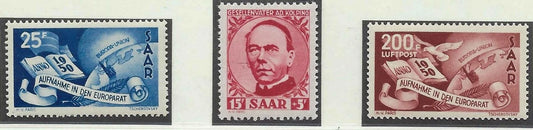 1950 Saar Semi Full Set - Scott 226, C12, B74 - MNH, Undisturbed OG - Cat- $200!
