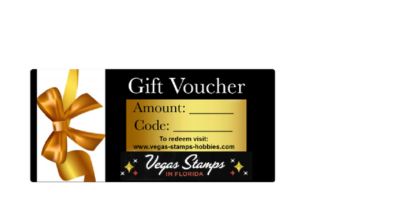Vegas Stamps and Hobbies Gift Voucher/Card