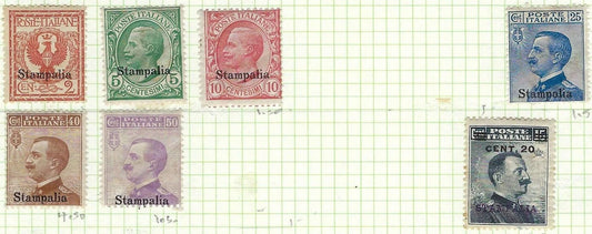 1912-30 Italy Offices In Stampalia Short Set as Shown - Mint Hinged