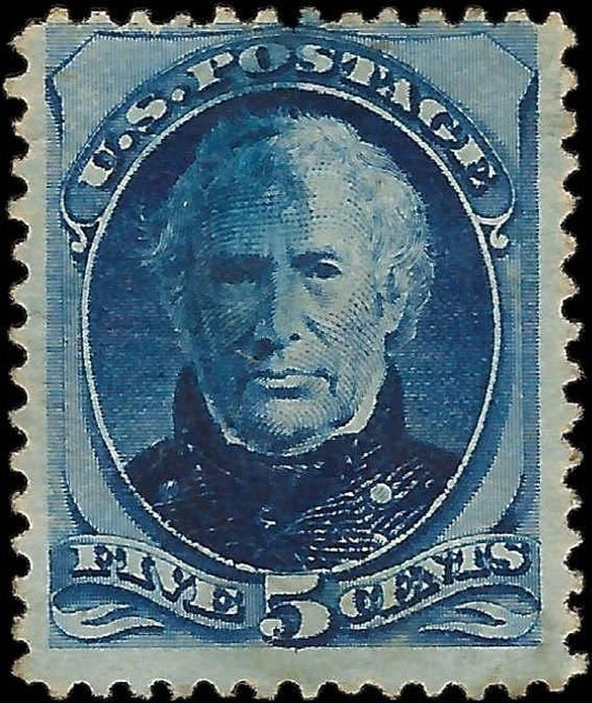 1875 USA - Scott 179 - 5c - Very Well Centered & Light Cancel - 2 Creases