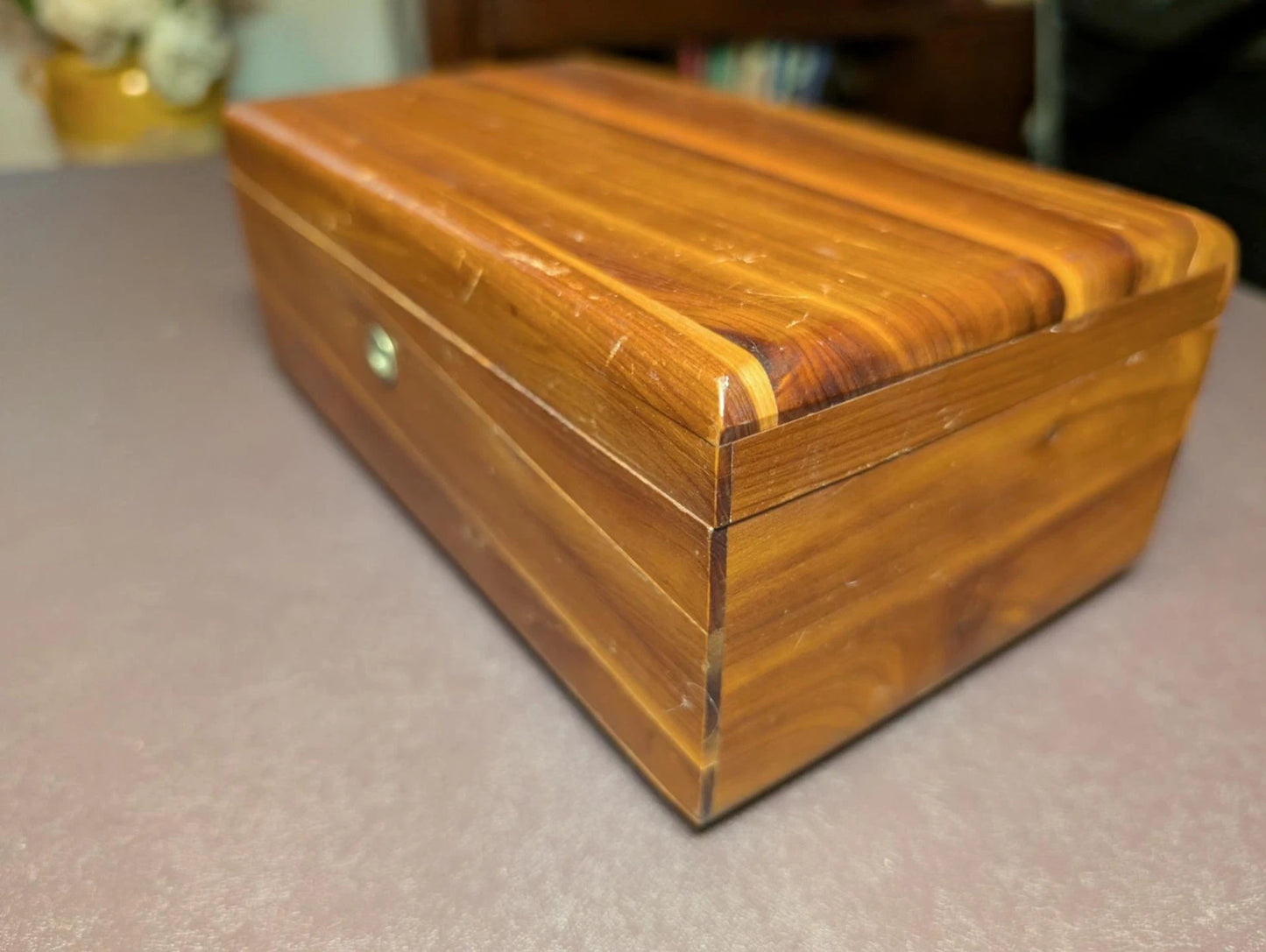Attrractive Vintage Lane Cedar Dresser Jewelry Trinket Chest - Free Shipping -43