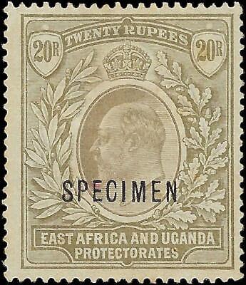 VEGAS - 1903 East Africa 20r - Scott 15 Specimen - Mint, No Gum - Verified WM1