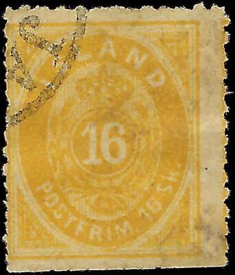 VEGAS - 1873 Iceland 16s - Sc# 4 - Cancelled - Flaws - Cat= $2,200!