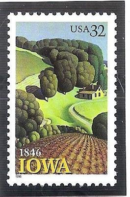 1996 Iowa Statehood -1846 -Single 32c Postage Stamp, Sc#3088, MNH, OG