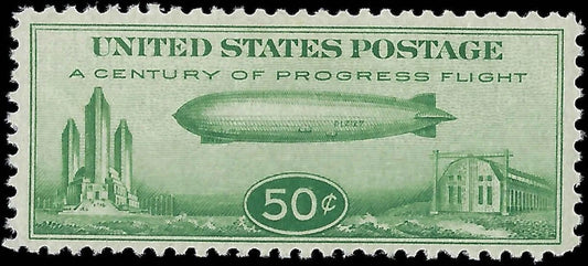 1933 USA - Scott C18 Air Post Zeppelin - MNH, OG - Choice Centering! Fresh!