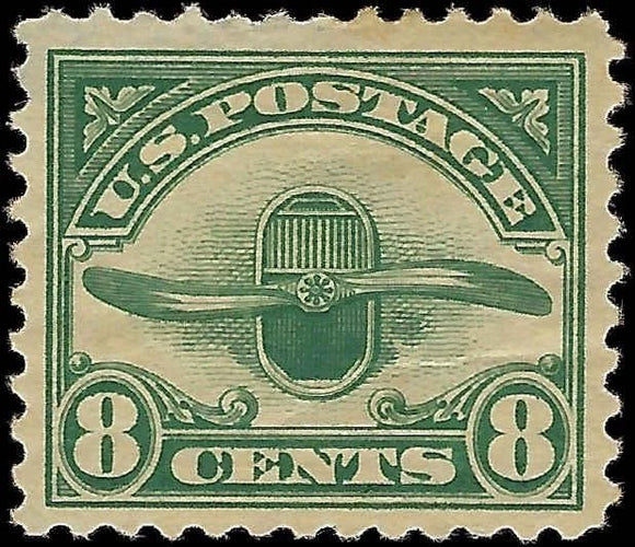 c1923 - Scott C4 8c Airmail Stamp - MH, OG - Thin Top Edge