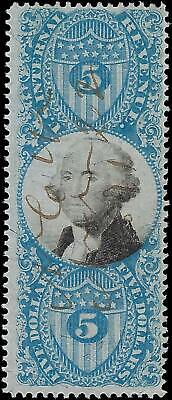 VEGAS - 1862-71 Revenue - Scott R127 - No Cut Cancel - Nice Centering! - Clean