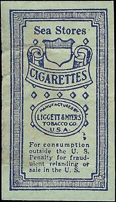 VEGAS - Military Cigarette Pack Label? Sea Stores Cigarettes - Liggett Myers