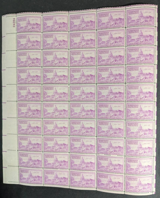 1950 USA US Capital 3c Sheet -Scott 992 -MNH, Undisturbed OG -No Sig Flaws -3