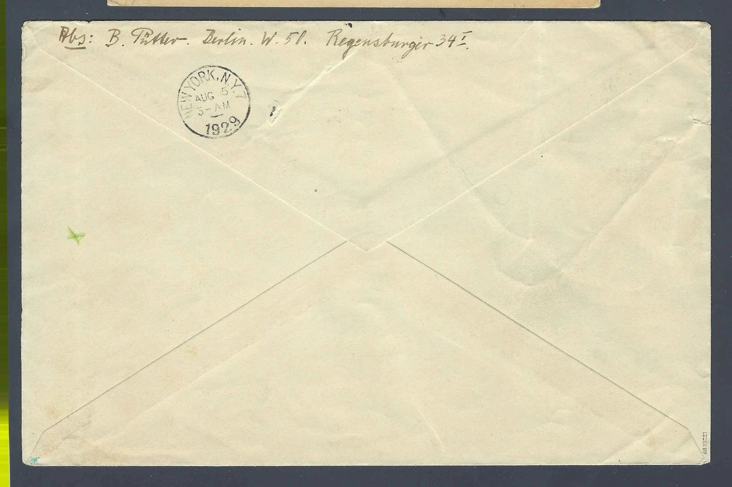 1929 Graf Zeppelin 1 Amerikafahrt Cover Friedrichshafen to New Jersey 4RM