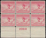 c1932 - #719 Winter Olympics Plate Block of 6 - MNH, Undisturbed OG - Centering!