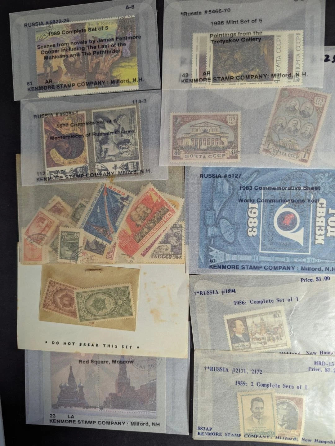 Quantity Russia Stamps in Bags, etc, Unchecked From Estate! -68 Photos