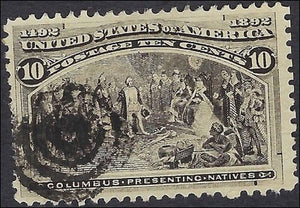 c1893 10c Columbian - Sc# 237 - Used with Good Centering