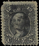 c1861 12c Washington w/ Grill - Prob Sc# 97 - Used - Corner Flaw & Perf Fold