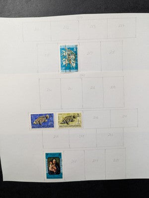 Old British Honduras Collection on Home Made Pages - M&U- Some Better - 9 Photos
