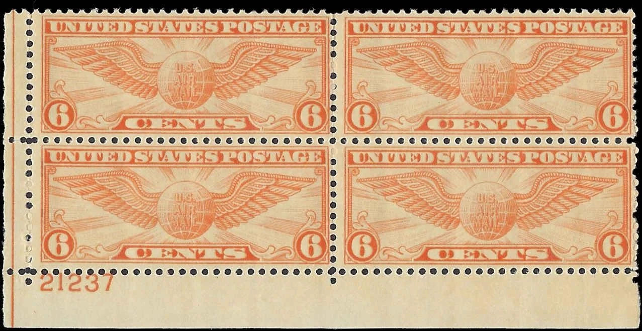 c1934 Scott C19 Airmail Plate Block - MNH, OG - FN1921