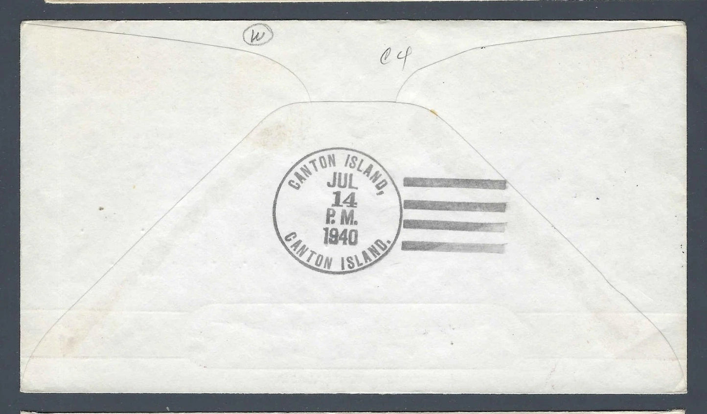 1940 FAM 19 First Flight Cover Honolulu to Canton Island South Pacific C23