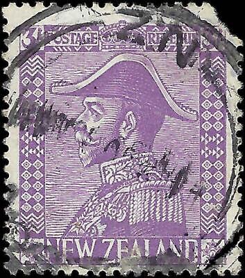 VEGAS - 1926 New Zealand King George V - 3sh - Scott 183 - Used - Corner Flaw