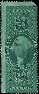 VEGAS - 1862-71 Revenue - Scott R96c - Light Cancel - Corner Flaw