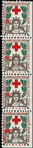 VEGAS - 1909 USA Christmas Seal Partial Booklet Pane - Scott WX21 - MNH, OG