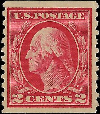 VEGAS - 1914 Washington 2c - Scott 444 MNH, Undisturbed Gum! Flat Plate - Center!