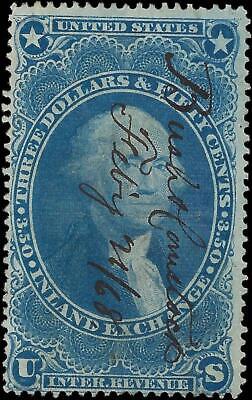 VEGAS - 1862-71 Revenue - Scott R87c - 2 Tiny Pin Holes