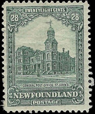 c1928 Newfoundland, Canada 28c - Scott 158 - MH - Solid - Sm Perf Tear - Centered!