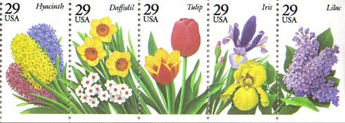 1993 Garden Flowers Booklet Pane of 5 29c Postage Stamps - Sc#2764 -MNH,OG cx530