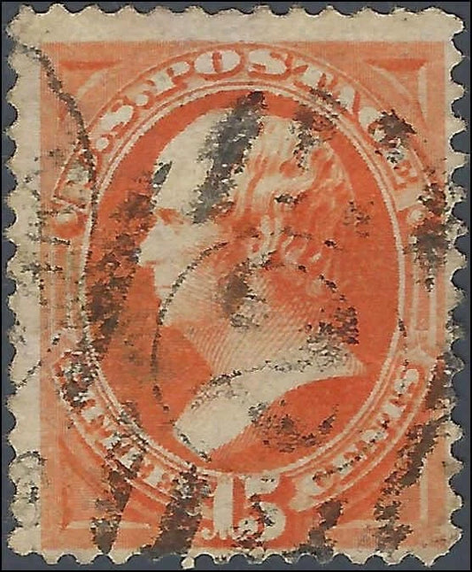 1879 USA - Scott 189 - 15c - LR Corner Perf Crease - Otherwise Solid